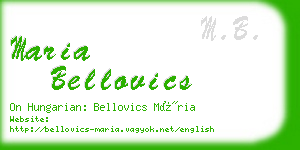 maria bellovics business card